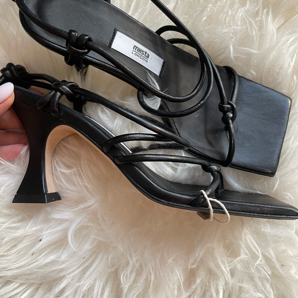 MIISTA black stripes sandals sz 36